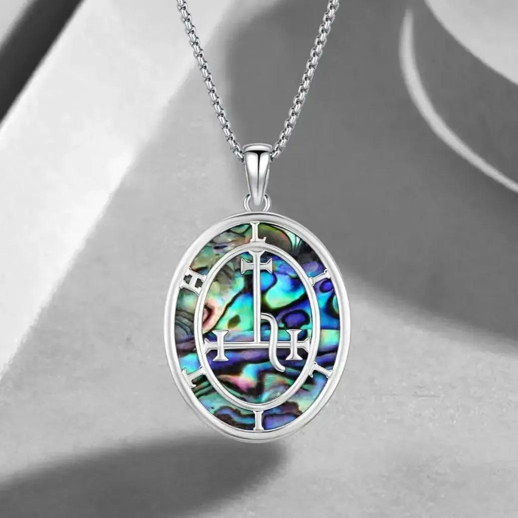 Goddess Lilith Necklace Sterling Silver Lilith Sigil and Sign Pendant Necklace Pagan Jewelry-MoonChildWorld
