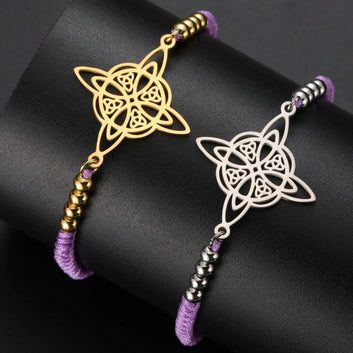 Celtic Witch Knot Bracelet Triquetra Witchcraft Bracelet Pagan Jewelry