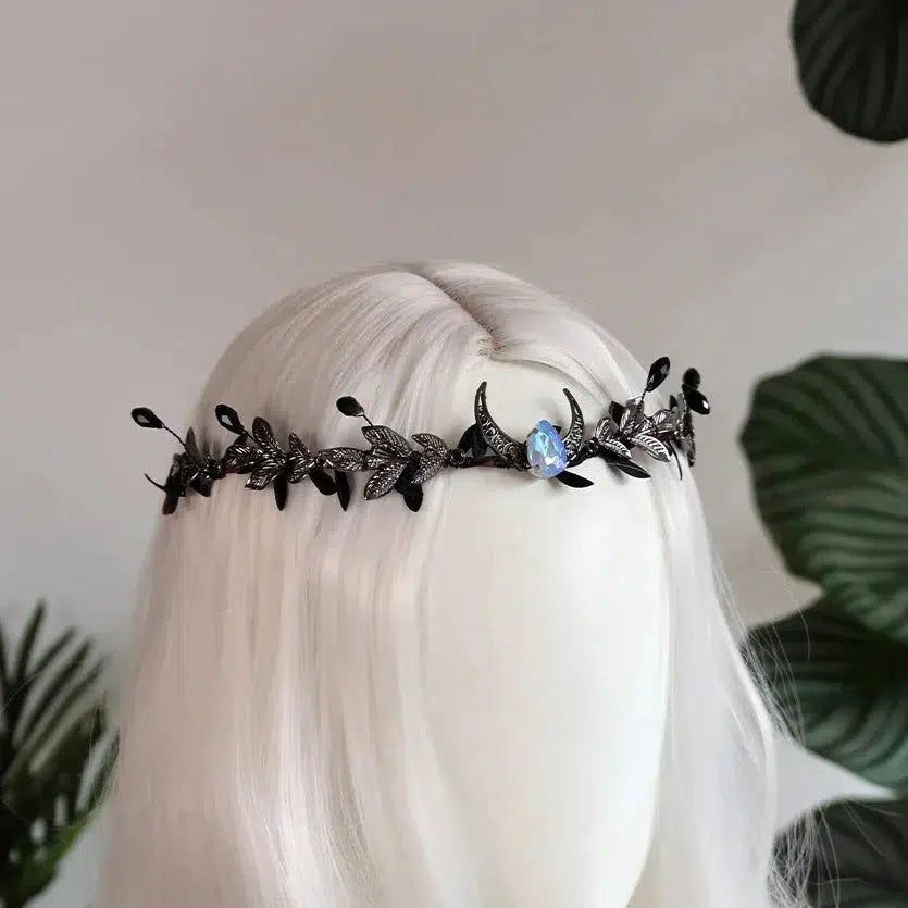 Wiccan Symbol Tiara Elf Crown Mystical Witch Hair Accessories-MoonChildWorld