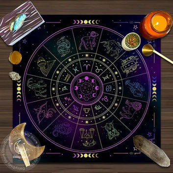 Tarots Tablecloth 12 Constellations Divination Altar Cloth