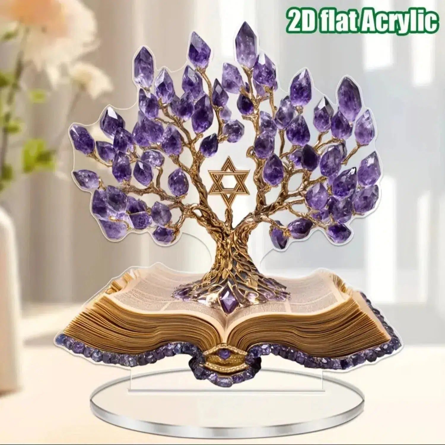 Spirit Tree of Life Table Ornament Wicca Tree of Life Acrylic Sign Pagan Desk Decor-MoonChildWorld