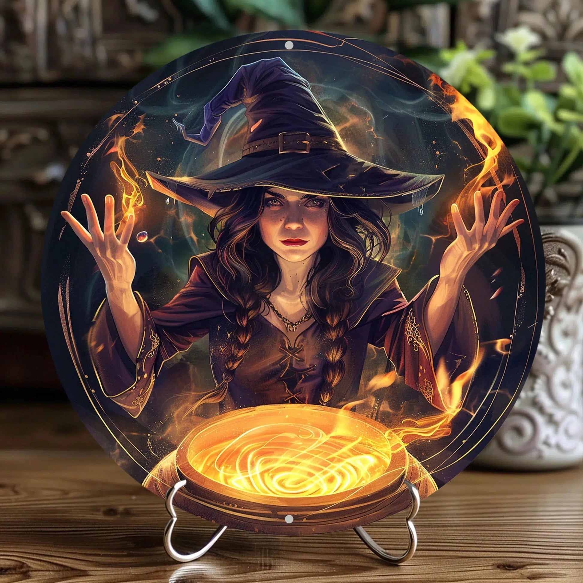 Spell Witch Metal Sign Occult Halloween Home Decor-MoonChildWorld