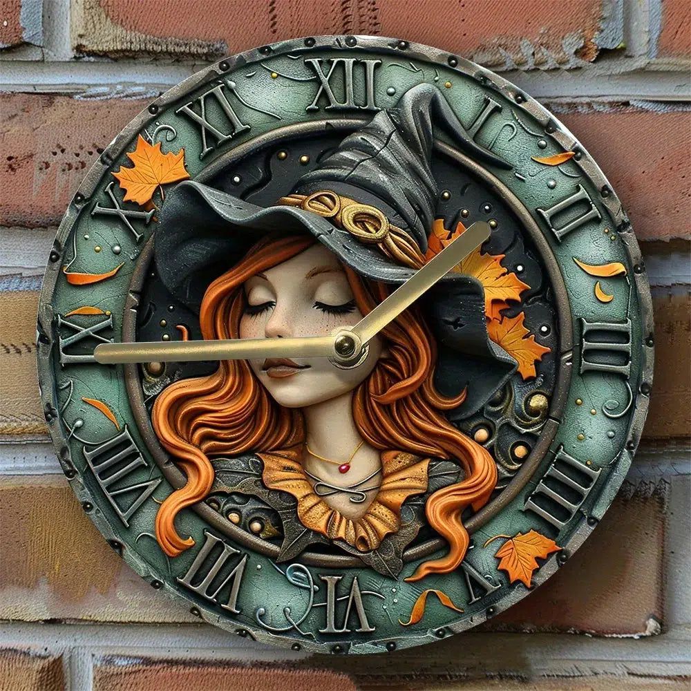 Mystical Witch Wall Clock-MoonChildWorld