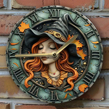 Mystical Witch Wall Clock-MoonChildWorld