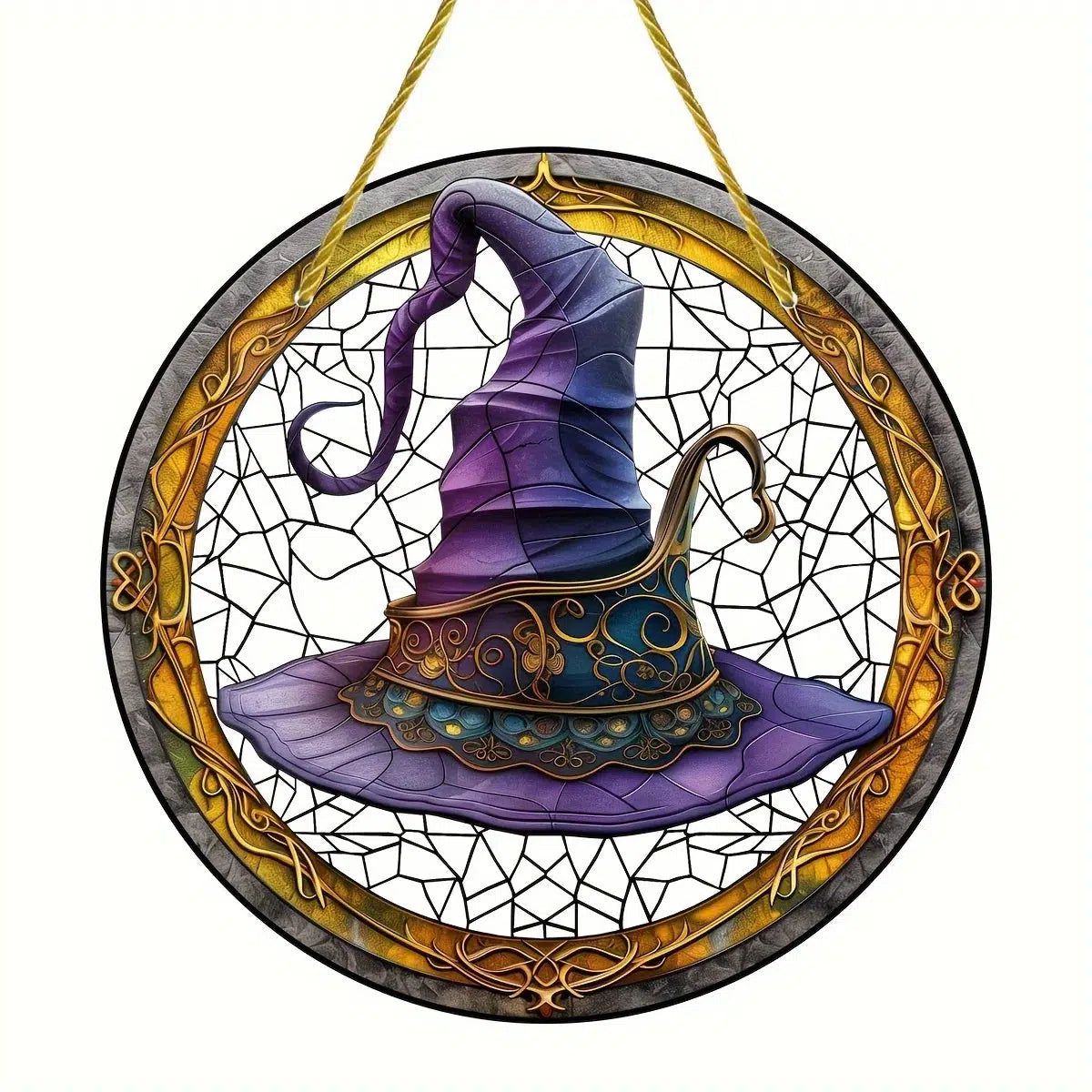 Magic Hat Witch Suncatcher Halloween Window Decor-MoonChildWorld