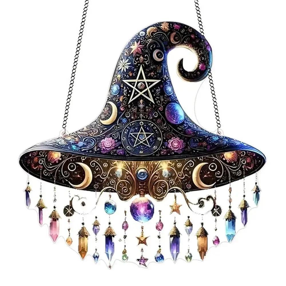 Halloween Witch Hat Ornaments Wall Art Ornament For Halloween Party Decor 2D Holiday Festive Seasonal Decoration For Porch-MoonChildWorld