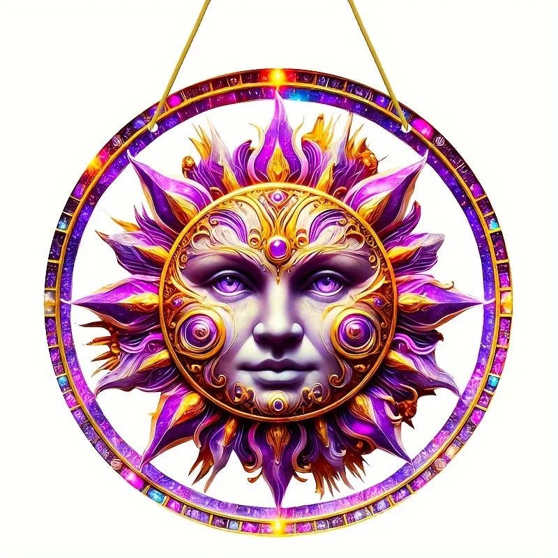 Sun Goddess Suncatcher Celestial Sun Acrylic Sign Celestial Window Hanging-MoonChildWorld