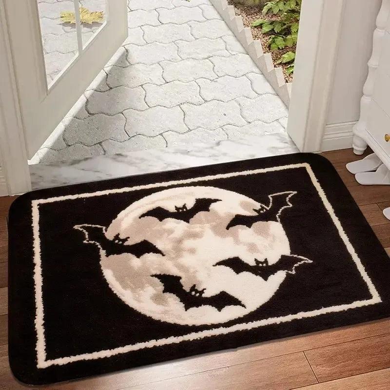 Gothic Halloween Ghost Pumpkin Spooky Door Mat for Witch Home Decor-MoonChildWorld
