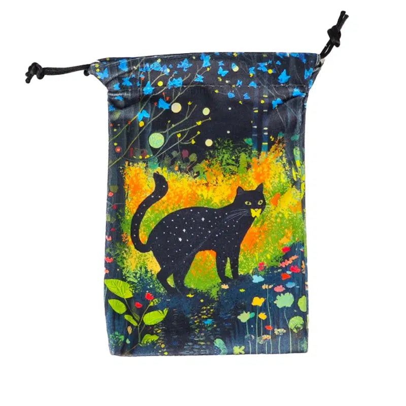 Tarot Card Storage Bag Black Cat Wicca Tarot Pouch-MoonChildWorld