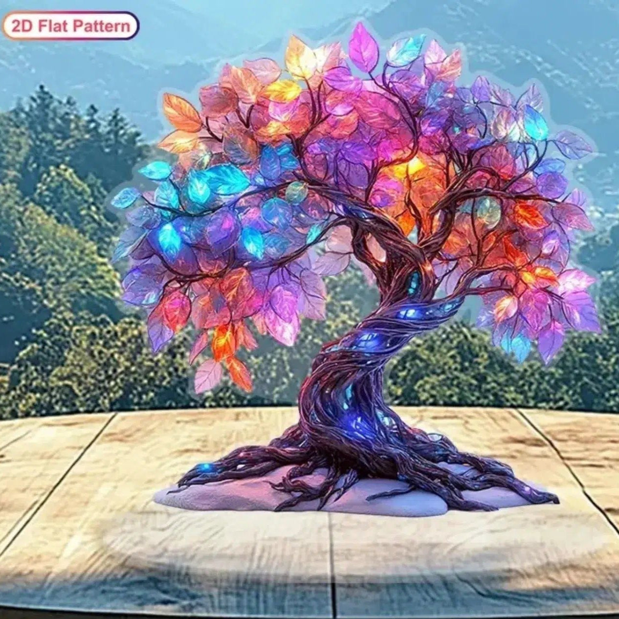 Spirit Tree of Life Table Ornament Wicca Tree of Life Acrylic Sign Pagan Desk Decor-MoonChildWorld