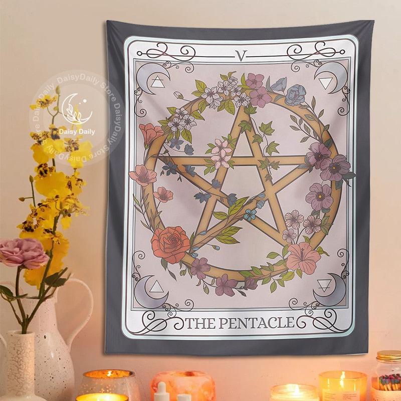 The Pentacle Tarot Tapestry Witchy Wall Hanging-MoonChildWorld