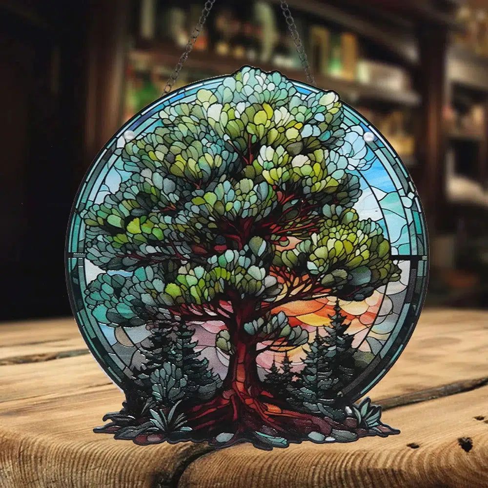 Tree of life Suncatcher Pagan Acrylic Sign-MoonChildWorld