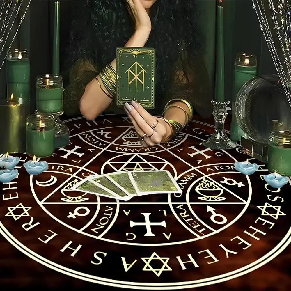Mystery Wicca Altar Cloth Witchcraft Tarot Cloth for Reading Divination Witchy Ritual Decor-MoonChildWorld