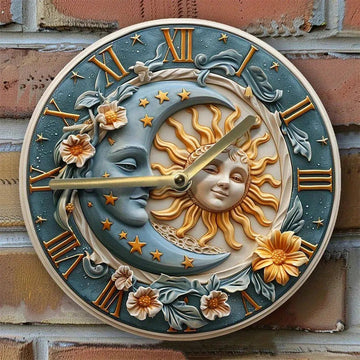 Celestial Sun Moon Wall Clock-MoonChildWorld