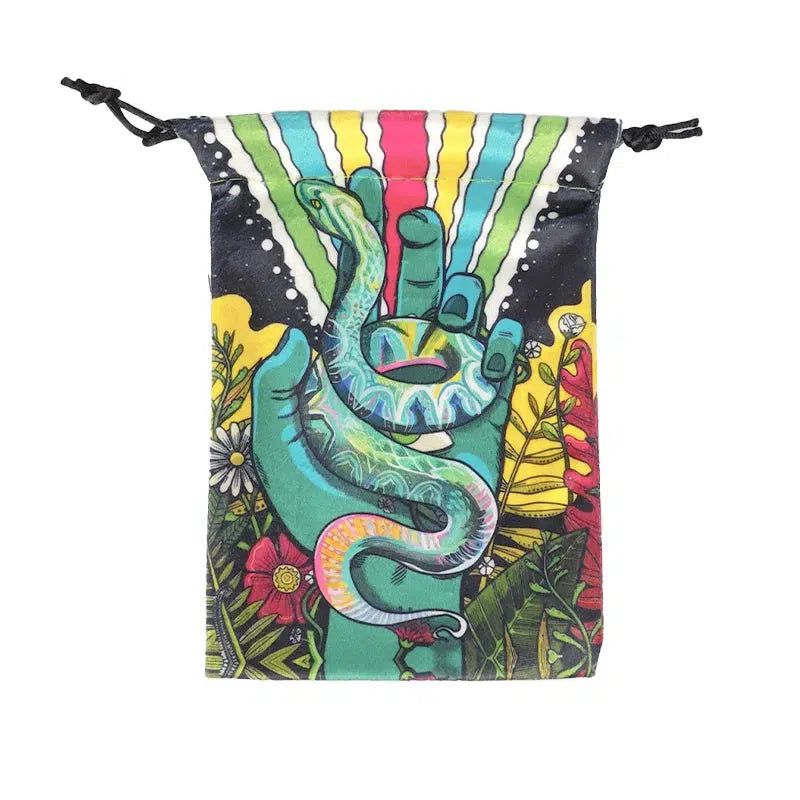 Velvet Tarot Card Storage Bag Witch Snake Tarot Pouch-MoonChildWorld