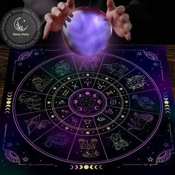 Tarots Tablecloth 12 Constellations Divination Altar Cloth