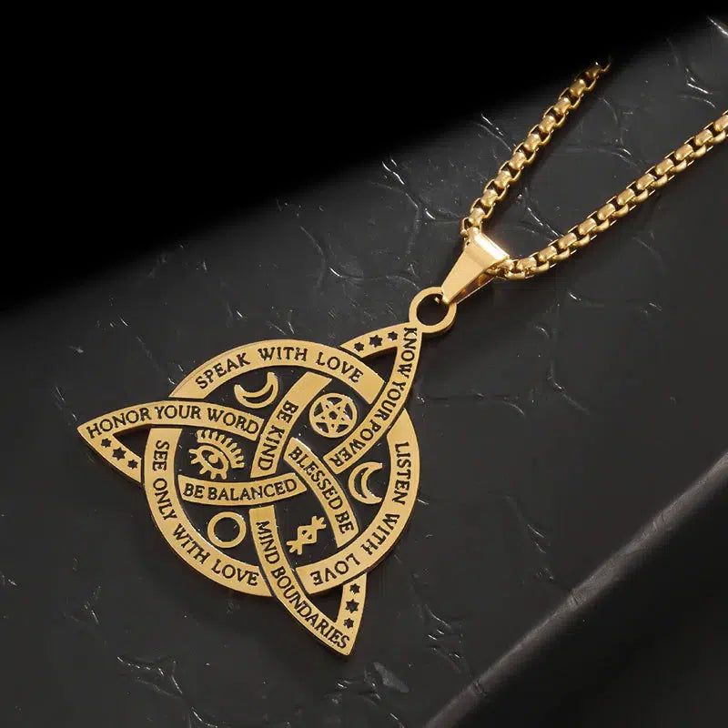 Celtic Trinity Knot Necklace Wiccan Witch Necklace-MoonChildWorld