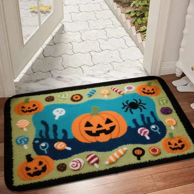 Spooky Halloween Doormat - Cute Ghost, Witch Design Witchy Home Decor-MoonChildWorld