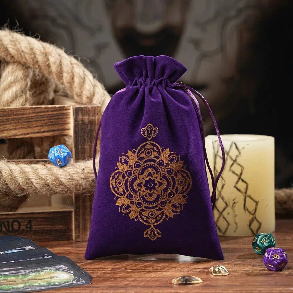Purple Velvet Tarots Cards Storage Bag-MoonChildWorld