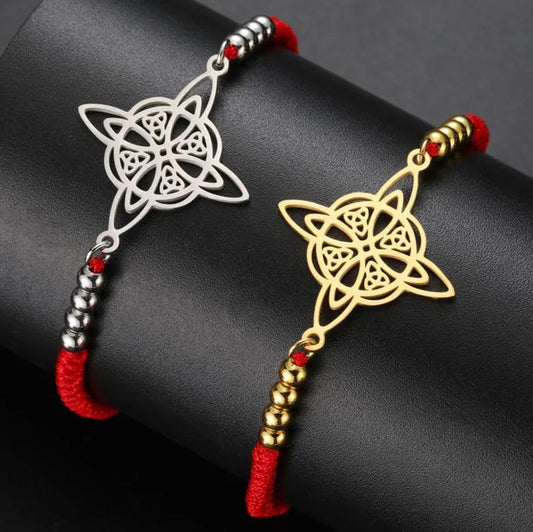 Celtic Witch Knot Bracelet Triquetra Witchcraft Bracelet Pagan Jewelry