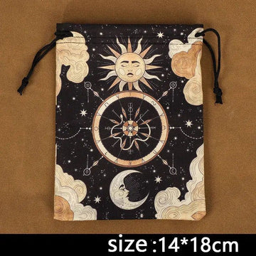 Divinations Tablecloth Oracles Card Bag Drawstring Tarot Bag-MoonChildWorld