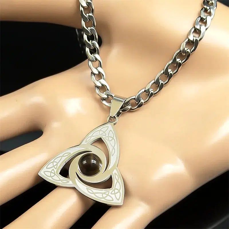 Irish Trinity Celtic Knot Witchcraft Necklace Amulet Witch Knots Necklace-MoonChildWorld