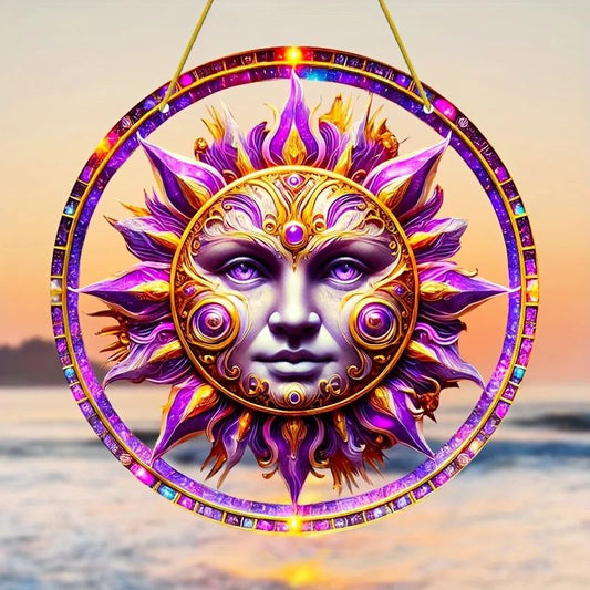 Sun Goddess Suncatcher Celestial Sun Acrylic Sign Celestial Window Hanging