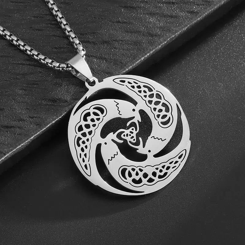 Yin Yang popular Necklace, Celtic Jewelry, Celtic Knot Pendant, Yin Yang Pendant, Pagan Jewelry, Chinese Symbol Jewelry, Anniversary Gift