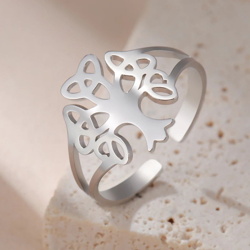 Witchcraft Celtic Knot Tree of life Ring Pagan Jewelry-MoonChildWorld