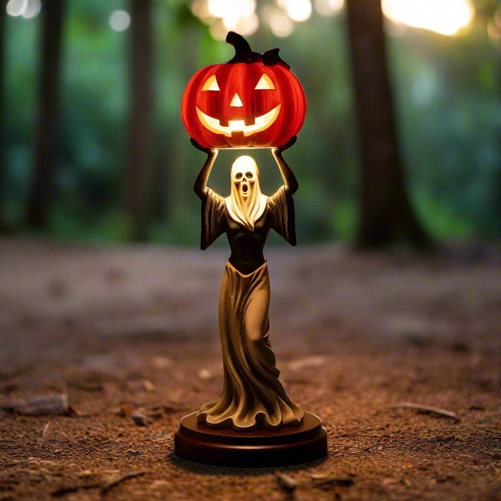 Halloween Pumpkin Night Light - Gothic Skeleton Ghost Witch LED Lamp Home Decor-MoonChildWorld
