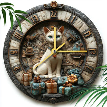 Sphynx Cat Wall Clock for Cat Lovers Christmas Decorations