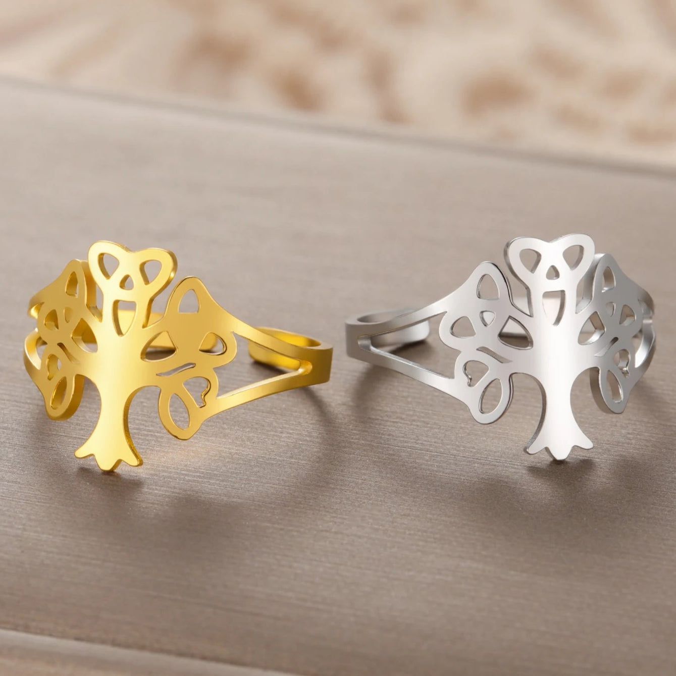 Witchcraft Celtic Knot Tree of life Ring Pagan Jewelry-MoonChildWorld