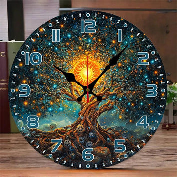 Celtic Tree of life Wooden Wall Clock Pagan Home Decor