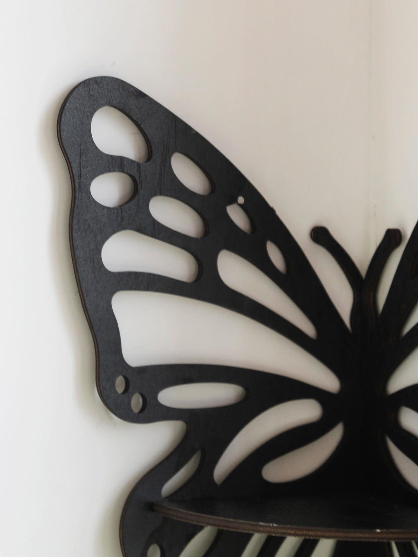 Crystal Shelf Display Butterfly Wooden Wall Shelves-MoonChildWorld