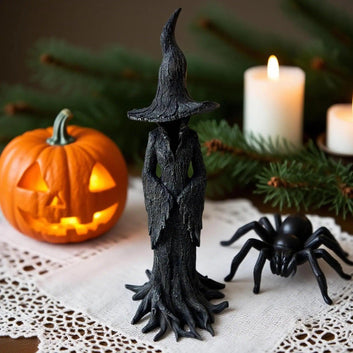 Halloween Witch Statue Gothic Witch Table Ornament