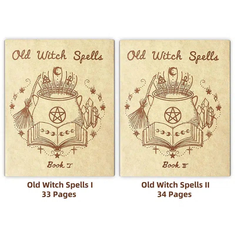 67 Pages Witch Spells 49 Printable Spells Writing Paper of Old Witchcraft Handwritten Wicca Spellbook-MoonChildWorld