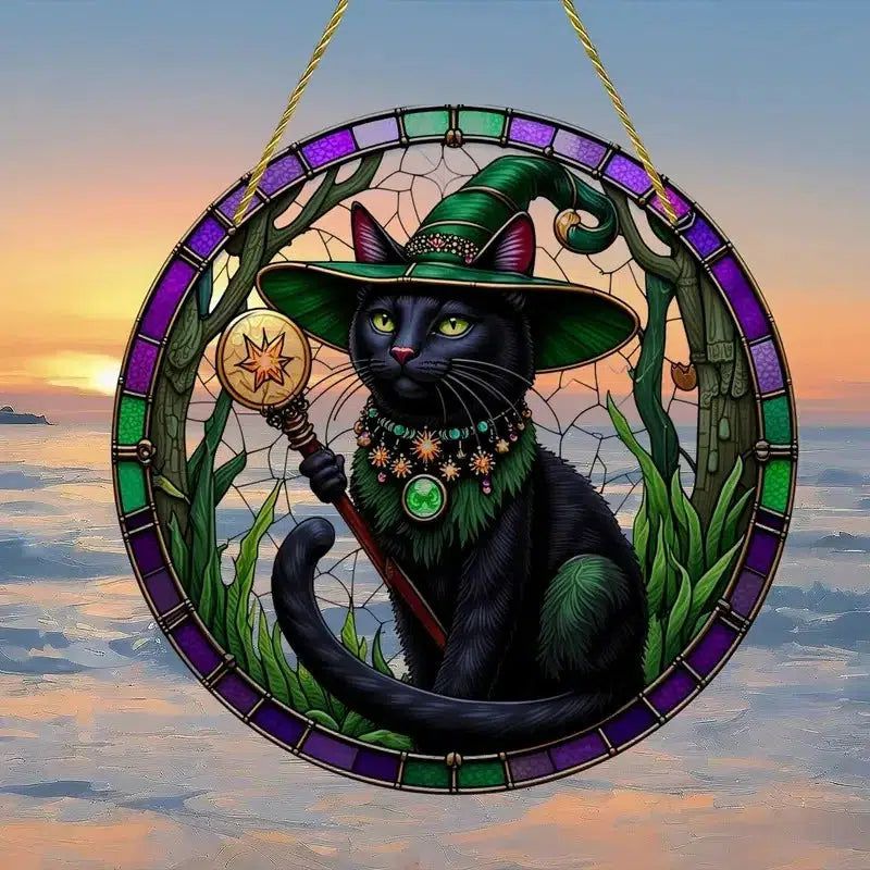 Spiritual suncatcher Mystic window decor Gothic window art Witchy Hanging Ornament for Christmas, Halloween-MoonChildWorld