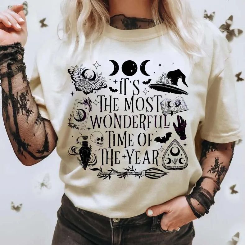 Vintage Witch T-shirt Funny Halloween T-shirt-MoonChildWorld