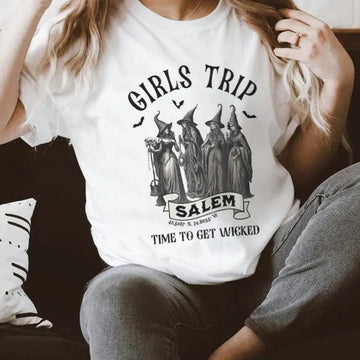 Salem Witch T-shirt Funny Halloween T-Shirt-MoonChildWorld