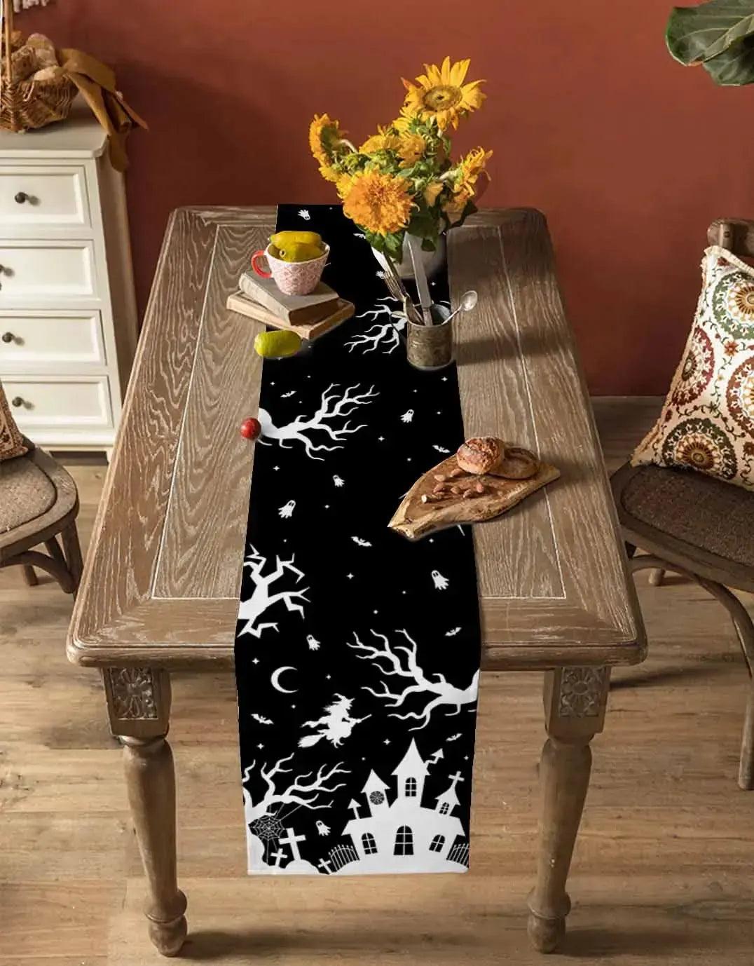 Halloween Witch Table Runner - Gothic Table Runner for Witch Home Decor-MoonChildWorld