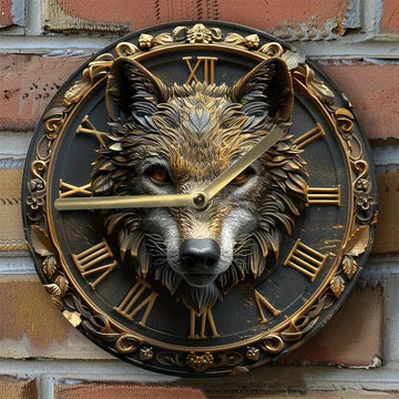 Spirit Wolf Wall Clock Mystic Wall Decor-MoonChildWorld