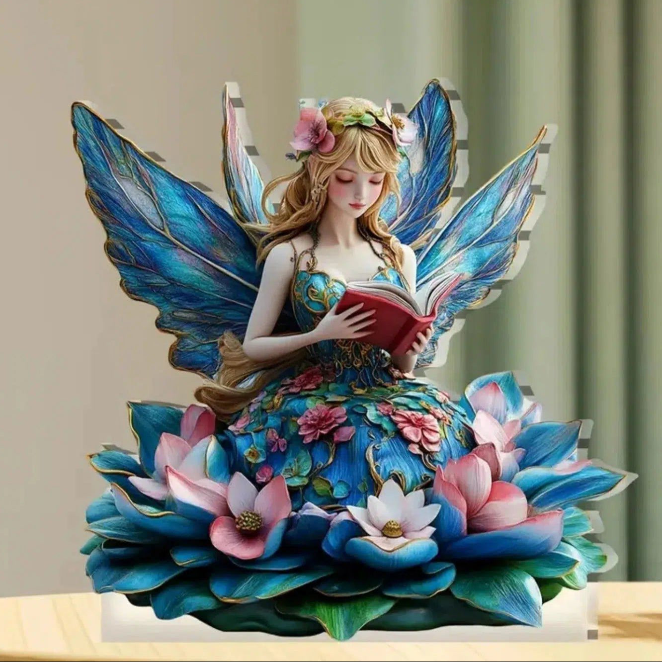 Bohamian Fairy Elf 2D Flat Acrylic Table Ornament Mystic Elves Desk Ornament Pagan Home Decor-MoonChildWorld