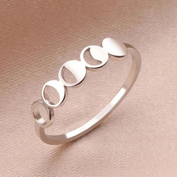 Lunar Moon Phase Ring Crescent Moon Rings