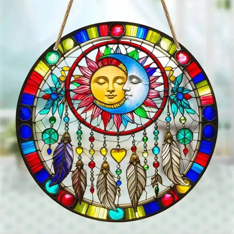 Spiritual suncatcher Mystic window decor Gothic window art Witchy Hanging Ornament for Christmas, Halloween-MoonChildWorld