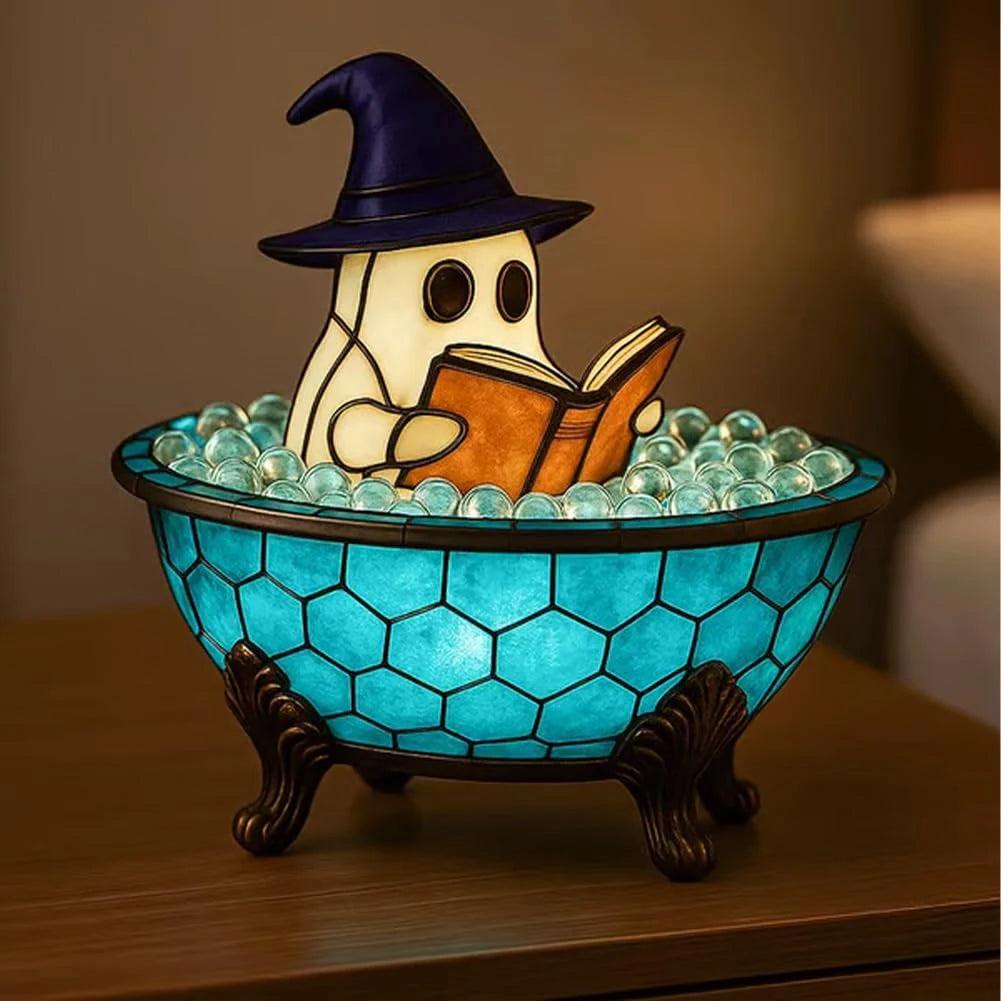 Cute Ghost Bubble Bath LED Lamp - Witchy Night Light Color Changing Mood Halloween Decorations-MoonChildWorld