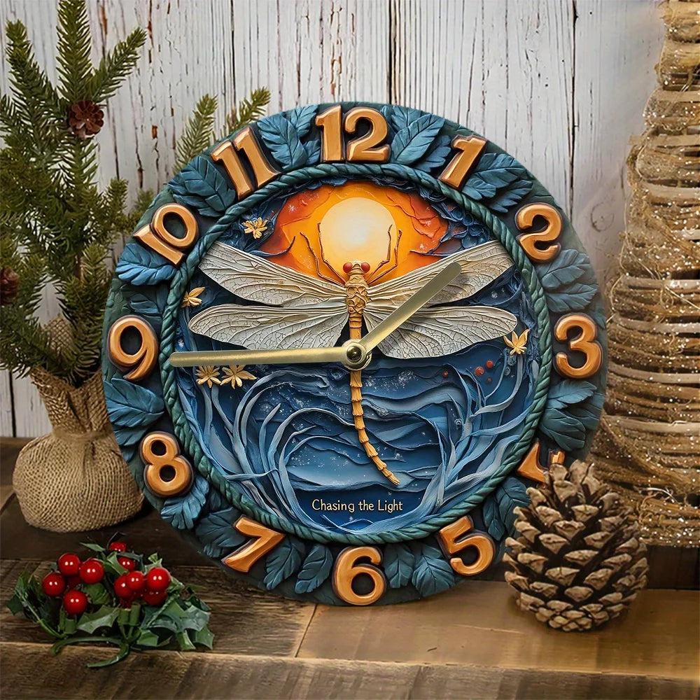 Dragonfly Wall Clock Insect Home Decor-MoonChildWorld