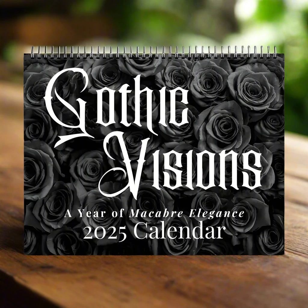 Gothic Calendar 2025 Monthly Calendar Gothic Horror Wall Calendar-MoonChildWorld