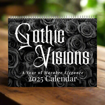 Gothic Calendar 2025 Monthly Calendar Gothic Horror Wall Calendar