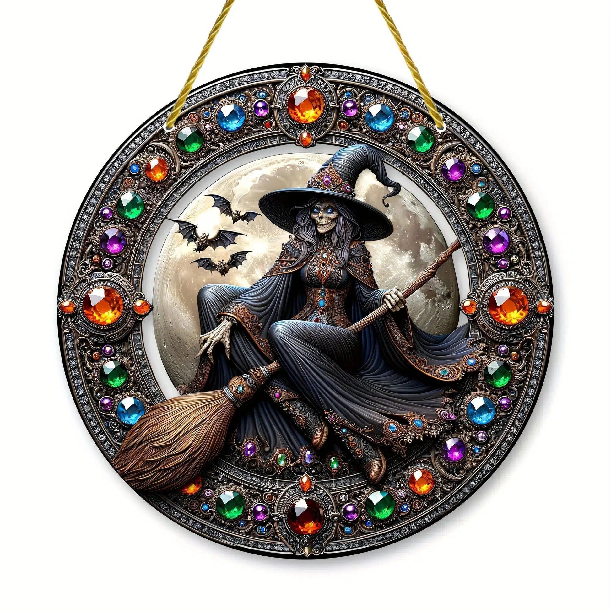 Halloween Witch Window Ornament Gothic Witch Suncatcher-MoonChildWorld