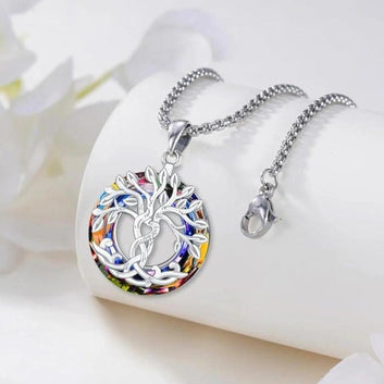 Celtic Knot Tree of Life Necklace 925 Sterling Silver Spirit Tree Pagan Jewelry